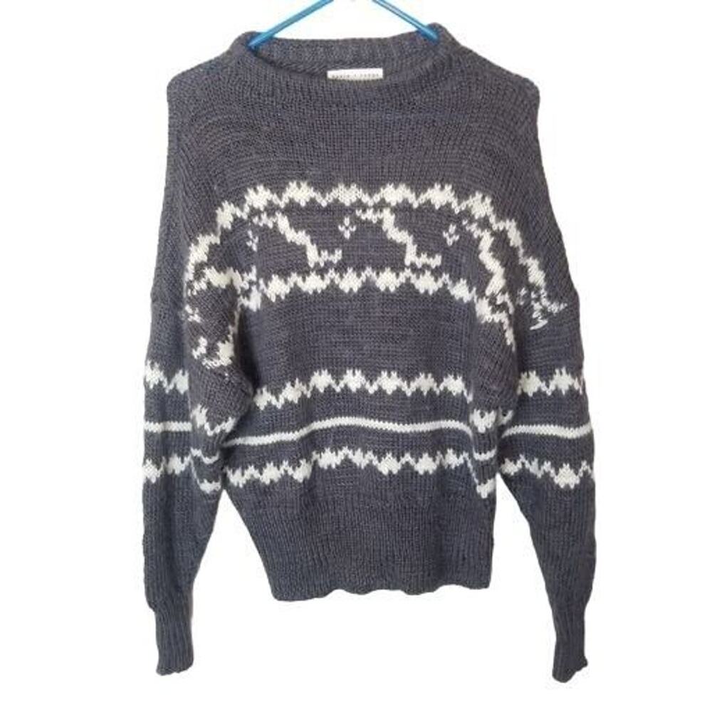 Basin + Range Womens Wool Fair Isle Noridc Sweater Size XS Grandpa Cabincore Ski